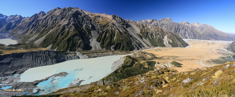 Mueller Lake & Mt Cook National Park - Panorama : click to zoom !
