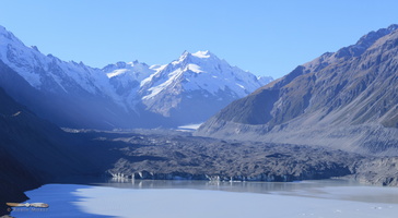 Tasman Glacier & Lake - Panorama : click to zoom !
