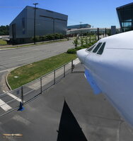 Concorde looking at the Museum of Flight