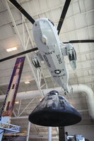 Sikorsky UH-3H Seaking hoisting a replica of an Apollo CSM