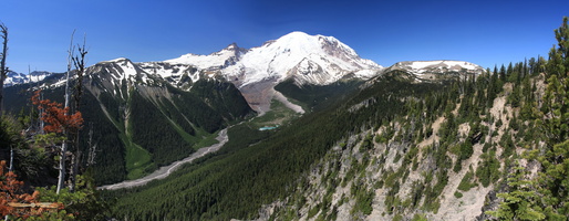 Emmons glacier down to White River valley - Click to Zoom