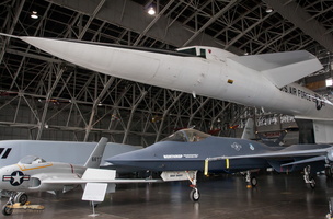 Northrop YF-23 dwarfed by North American XB-70 Valkyrie