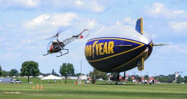 Fly over Whitman Field on a Bell 47G-2
