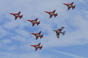 Patrouille Suisse with former Hawker Hunter aircraft 