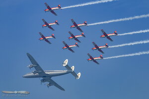 Breitling L-1049 Super Constellation with PC-7 team
