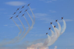 Combined Patrouille Suisse & PC-7 Team display