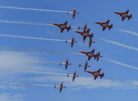 Combined Patrouille Suisse & PC-7 Team display