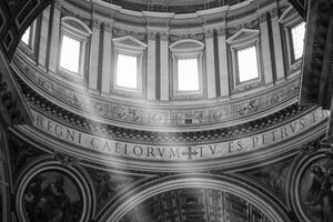 Crepuscular rays in St. Peter's Basilica