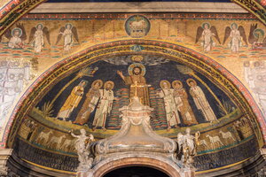 9th AD mosaic above the chancel