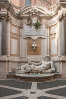 Marforio, colossal statue of river-god restored as Ocean