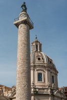 Trajan column with Santissimo Nome di Maria