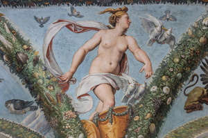 Venus going to Jupiter on her dove-driven chariot