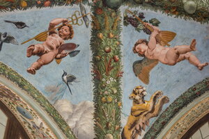 Angels having stolen Mercury and Bacchus' attributes