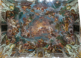 Ceiling frecsco of the hall by Rossi (18th AD)