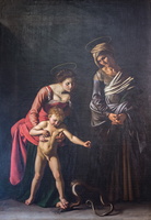 Madonna and Child with St. Anne (Caravaggio, 17th AD)