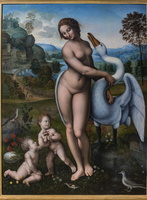Leda and Jupiter as a swan, after Leonardo da Vinci's work (16th AD)