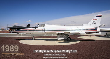 Grumman X-29, forward swept wing prototype - Armstrong Flight Research Center, Edwards AFB, CA