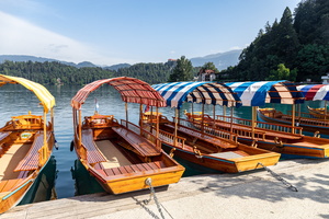 Boats over Lake Bled