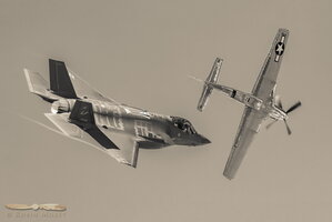 Lightning II vs Mustang (monochrome)
