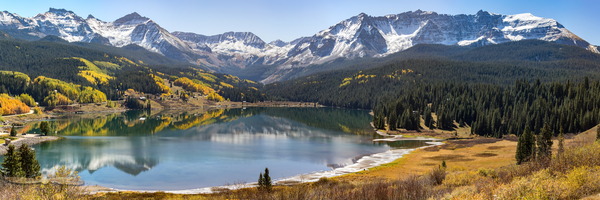 Trout Lake and some 4000m summits of the Rockies, Colorado, USA