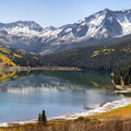 Trout Lake and some 4000m summits of the Rockies, Colorado, USA