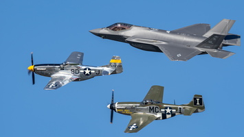 USAF Heritage Flight with F-35A and P-51D