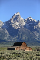 Old barns below Grand Teton, 4197m (13770ft)