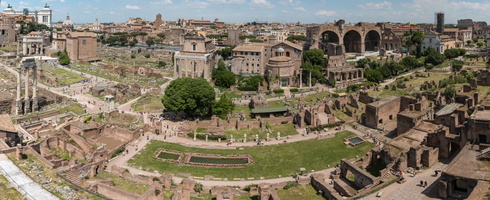 Roman forum seen from Farnese gardens