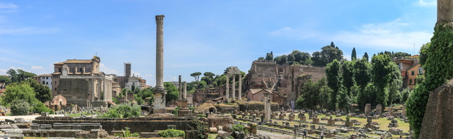 Roman forum seen from temple of Saturn