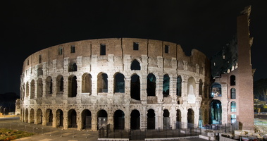 Southern facade by night