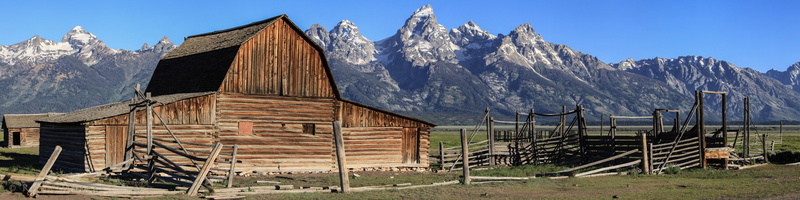 Old barns at Mormon Row  - Grand Teton National Park, Wyoming - USA - 2013